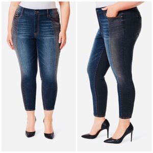Jessica Simpson adored high rise two toned skinny ankle jeans plus 22W